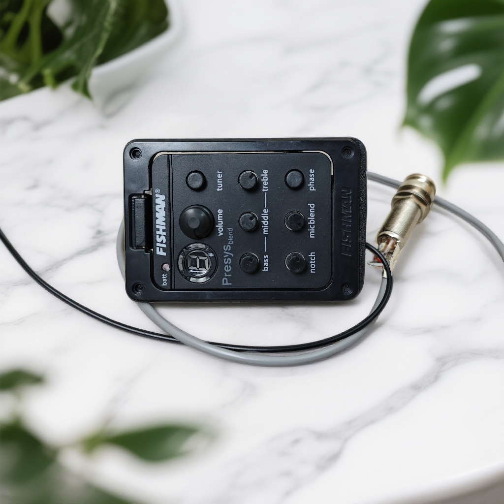 渔夫301木吉他拾音器带打板功能电箱开孔民谣古典通用扩音拾音器