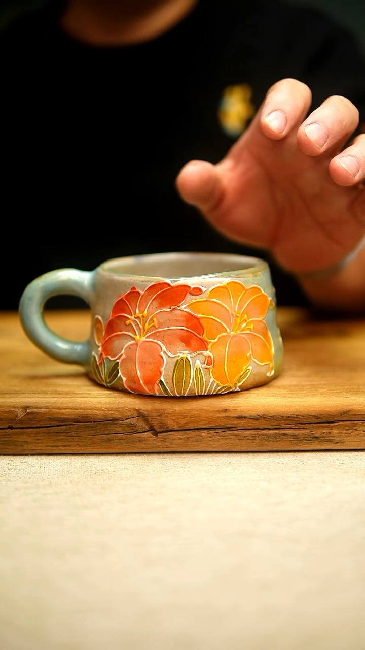 @@陶园瓷舍@@纯手工手绘@高温釉下彩