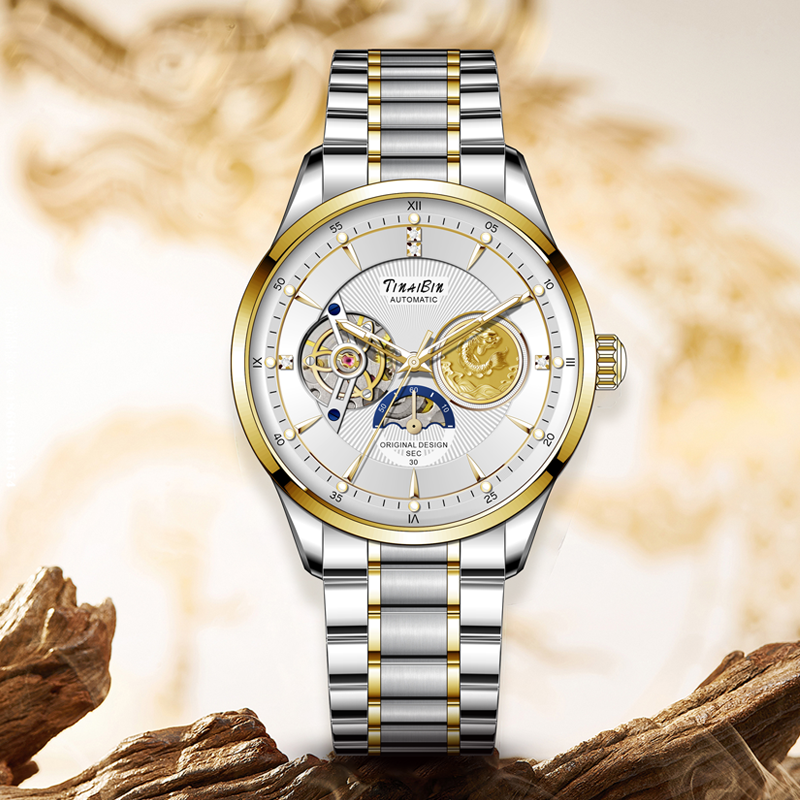 【大琪补贴】瑞士TINAIBIN 罗马假日系列/鱼化龙/全自动机械腕表YH