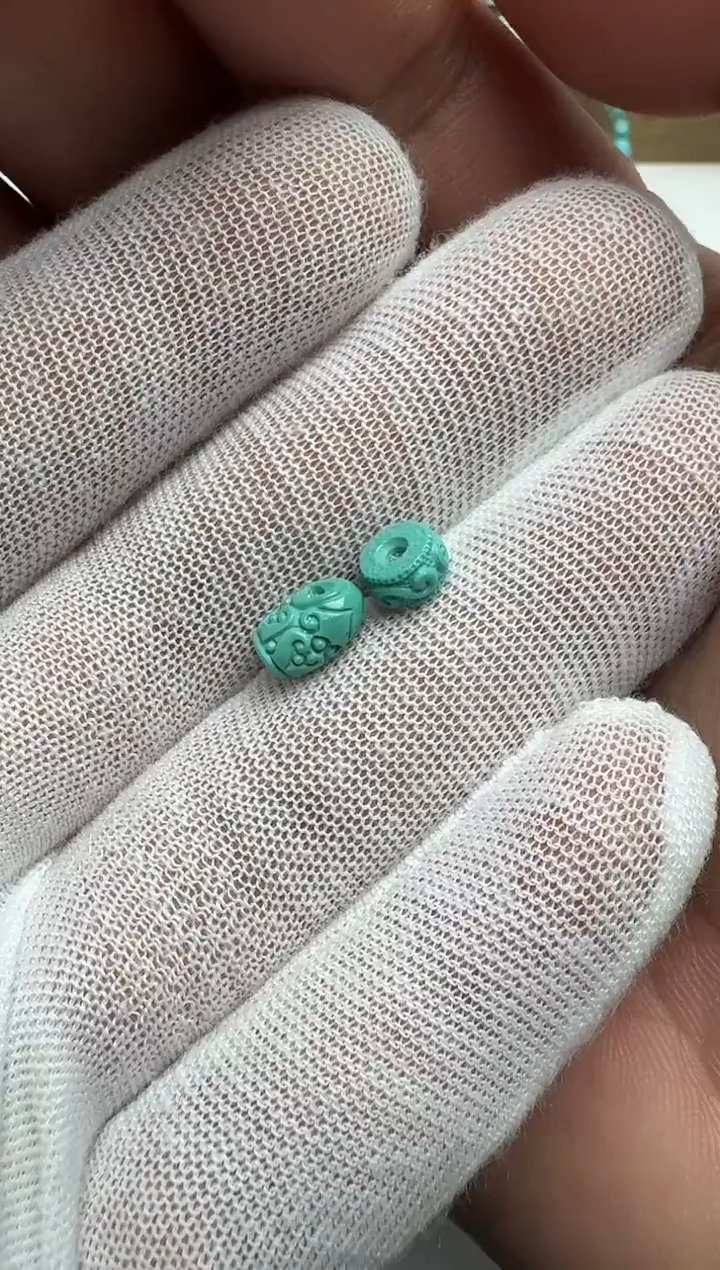 未镶嵌绿松石藏扣+藏印k***m套装