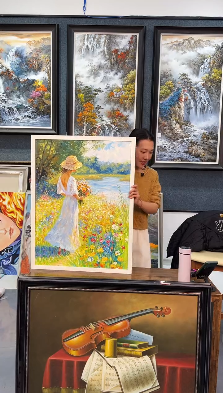 【闪购商品】油画37号 60*80 女孩-手绘油画