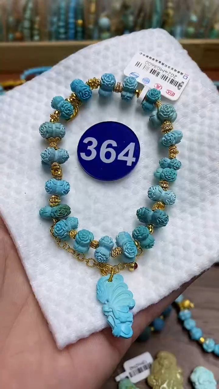 【闪购商品】绿松石手链银S925镶嵌364