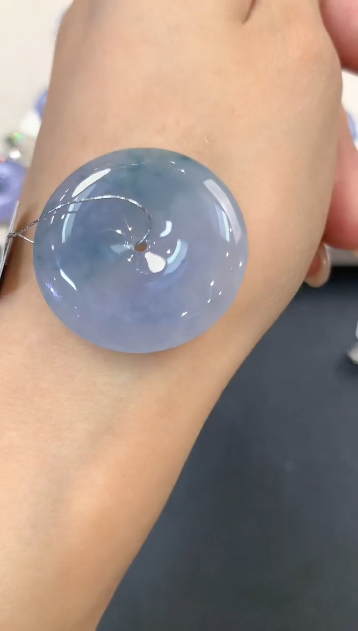 翡翠未镶嵌吊坠(不含链)a91 紫色有色差