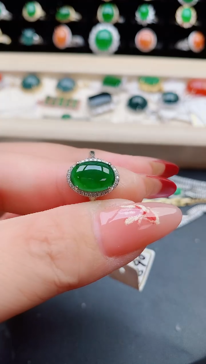 【闪购商品】翡翠戒指银S925镶嵌5080550