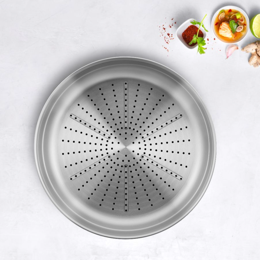 【A等品微瑕】双立人 SILVER 银光系列20cm0涂层不锈钢蒸笼 1032818