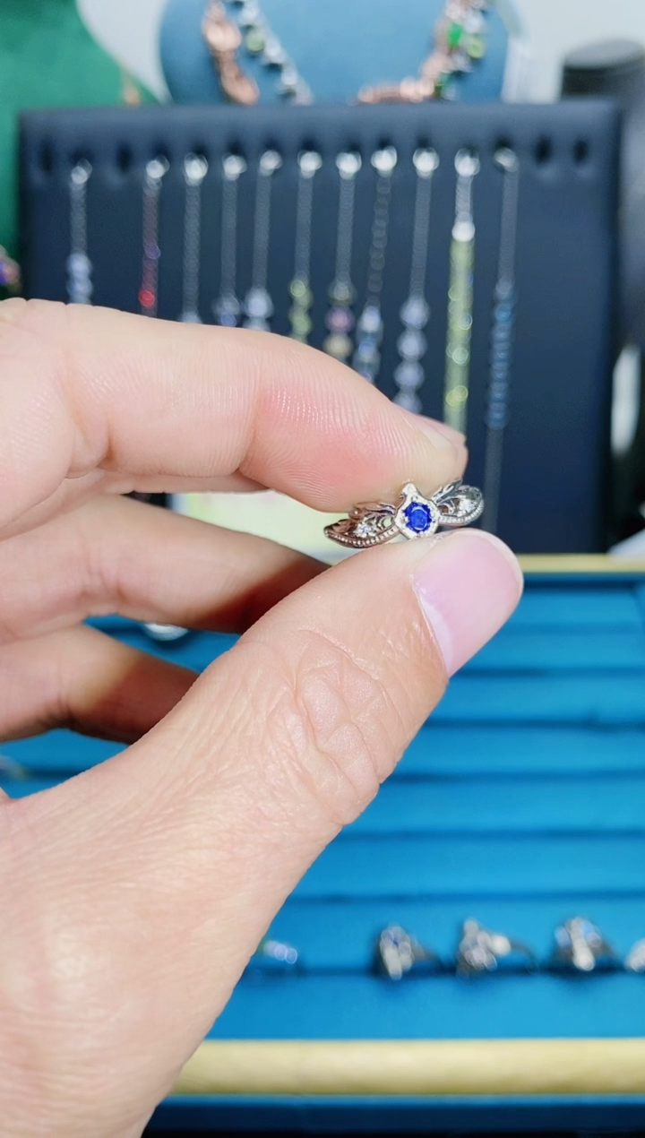 【闪购商品】烟晶戒指银S925镶嵌22··