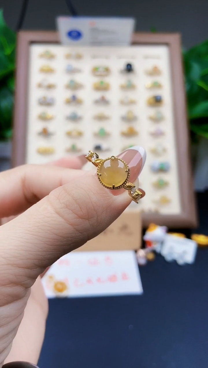 银S925镶嵌戒指翡翠12