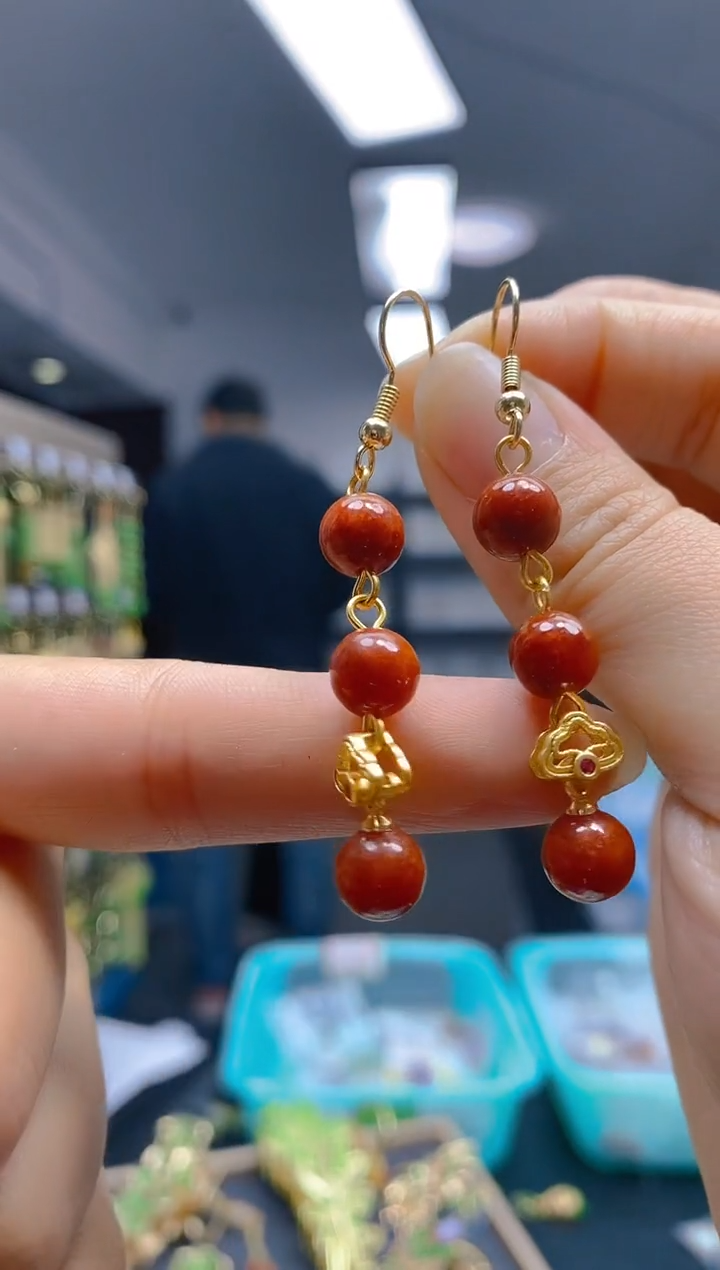 【闪购商品】翡翠耳饰合金0241翡翠耳钩