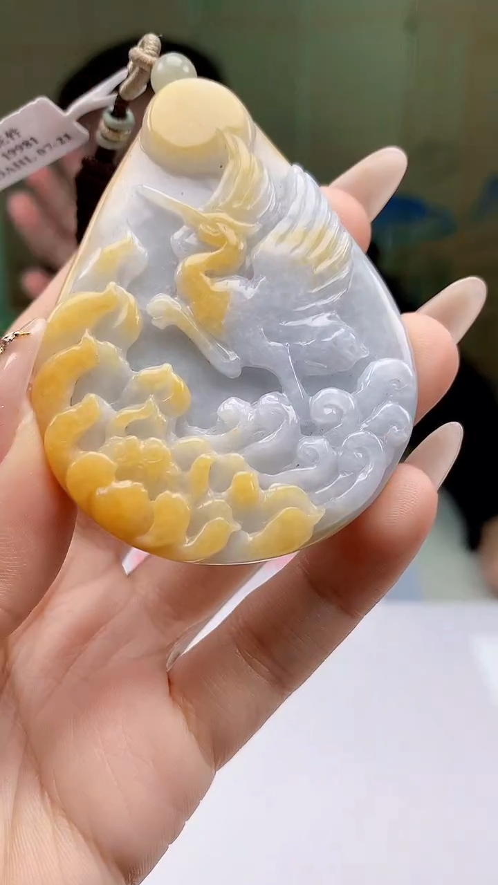 【闪购商品】定制翡翠未镶嵌5152ty-毛货挂件69