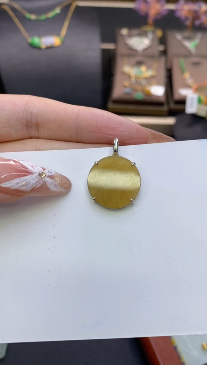 【闪购商品】翡翠颈饰18K金镶嵌净货16267