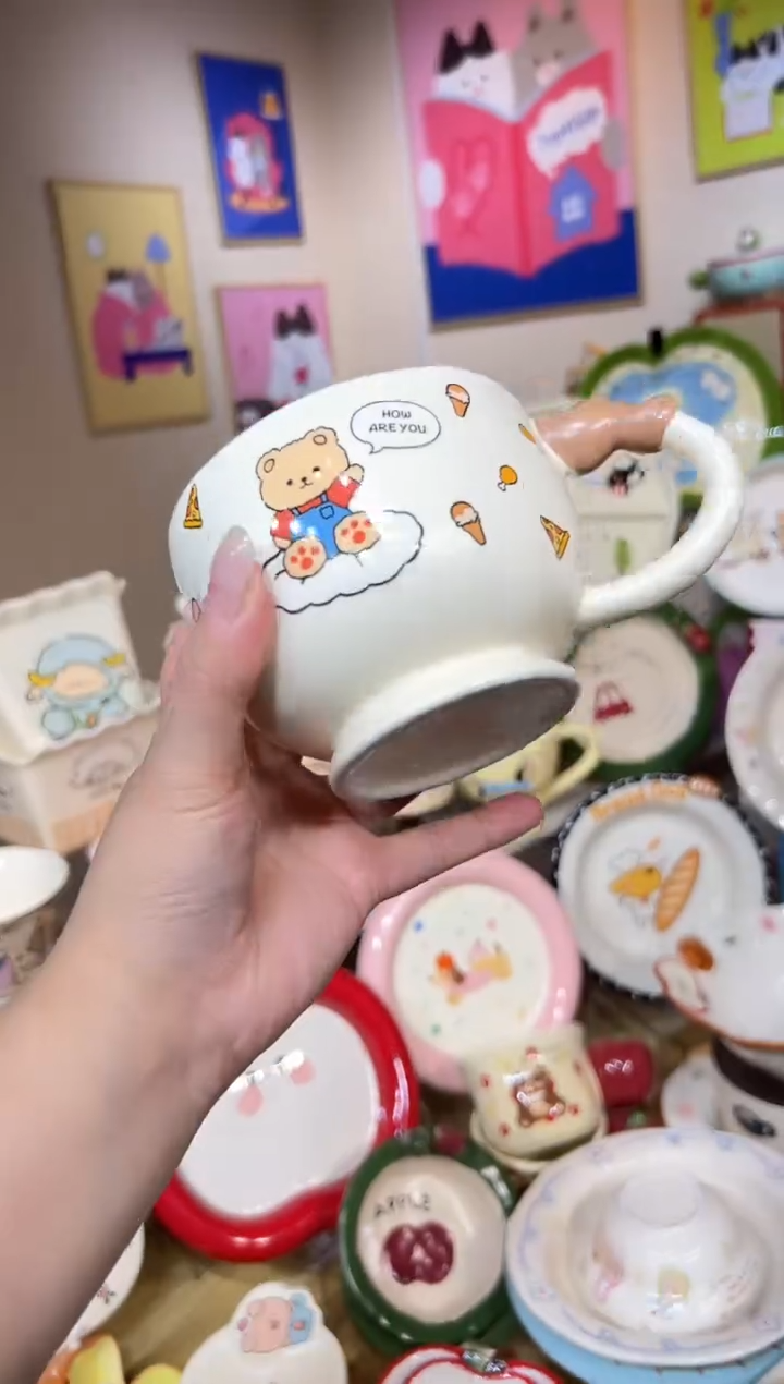 瓷可爱餐具发图片款