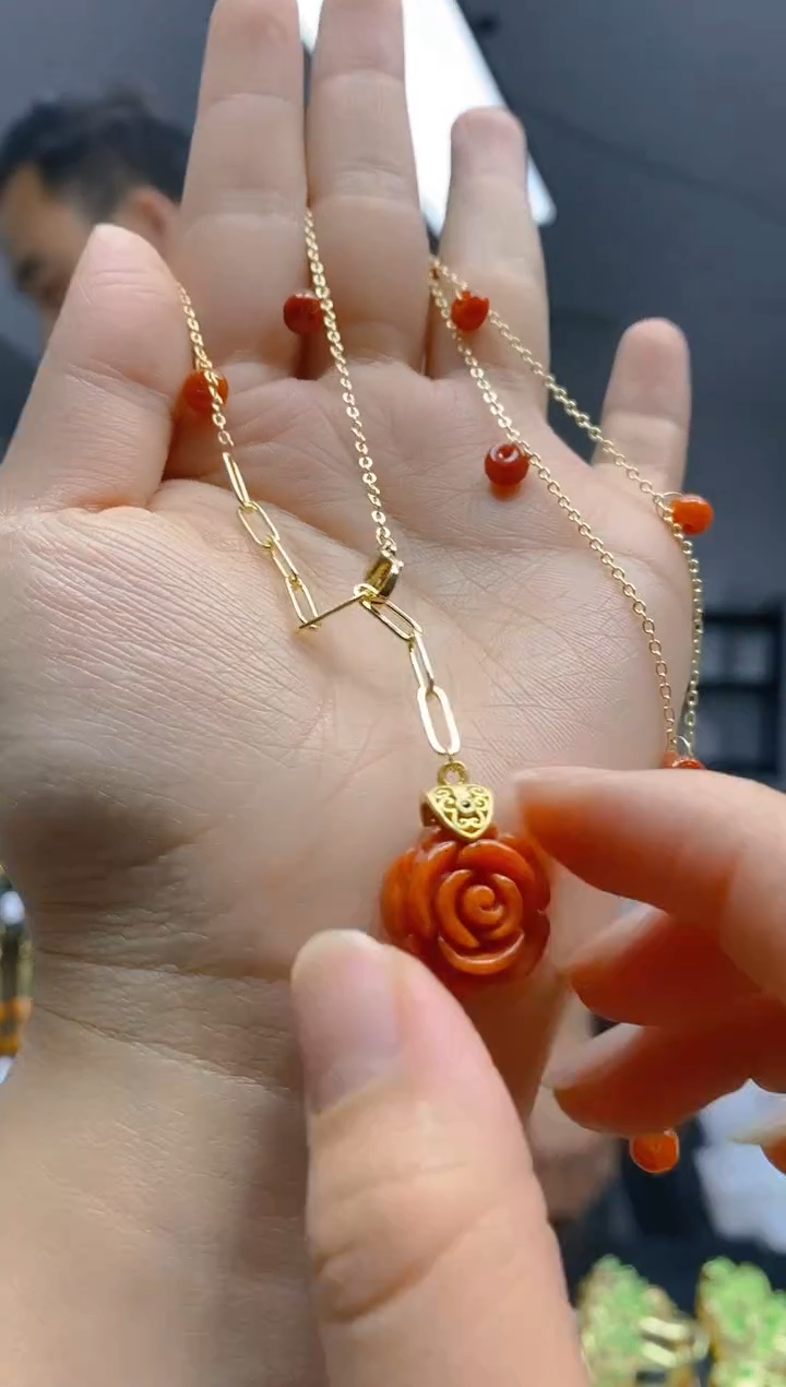 【闪购商品】翡翠耳饰合金0303翡翠锁骨链