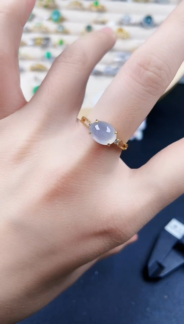 【闪购商品】翡翠银S925镶嵌戒指4646456