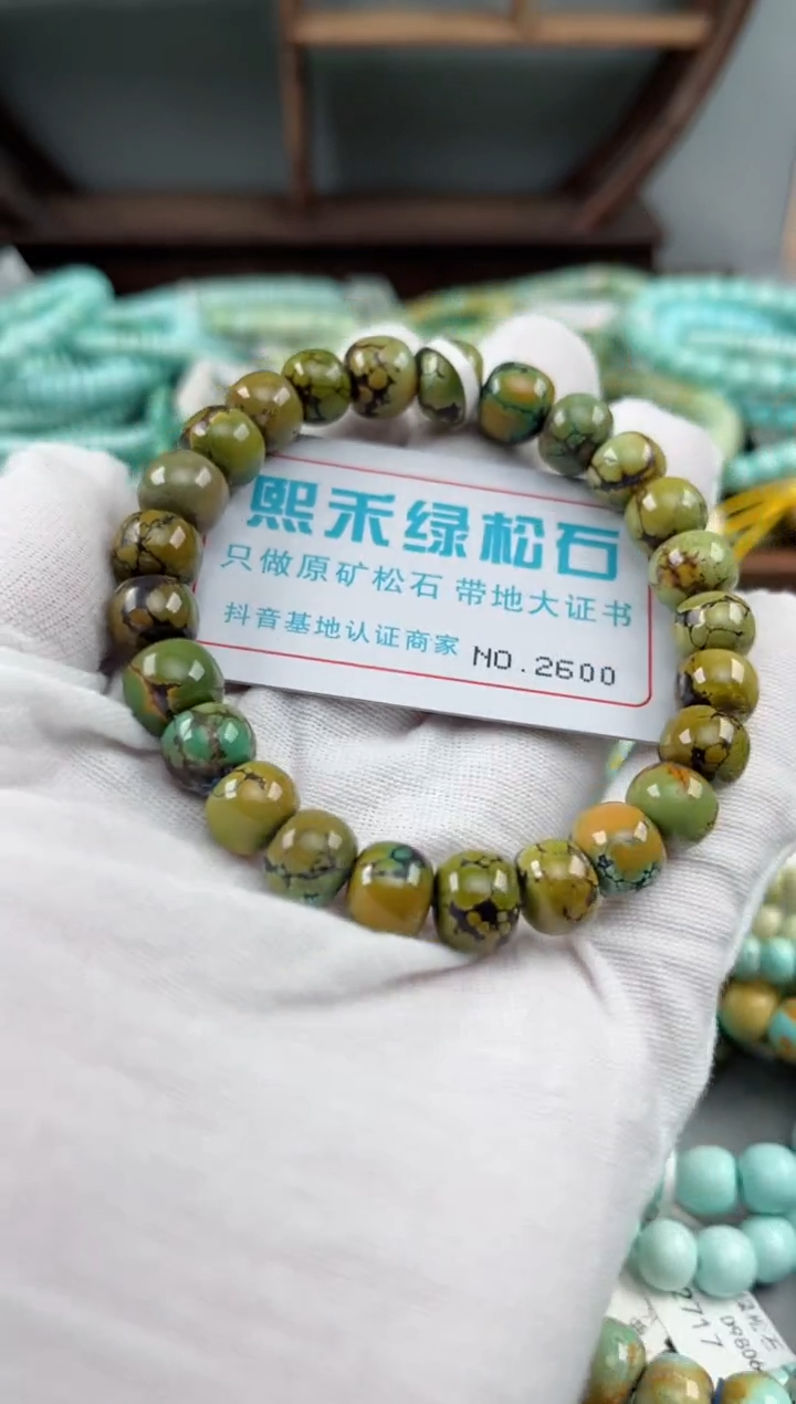 未镶嵌绿松石松石2600