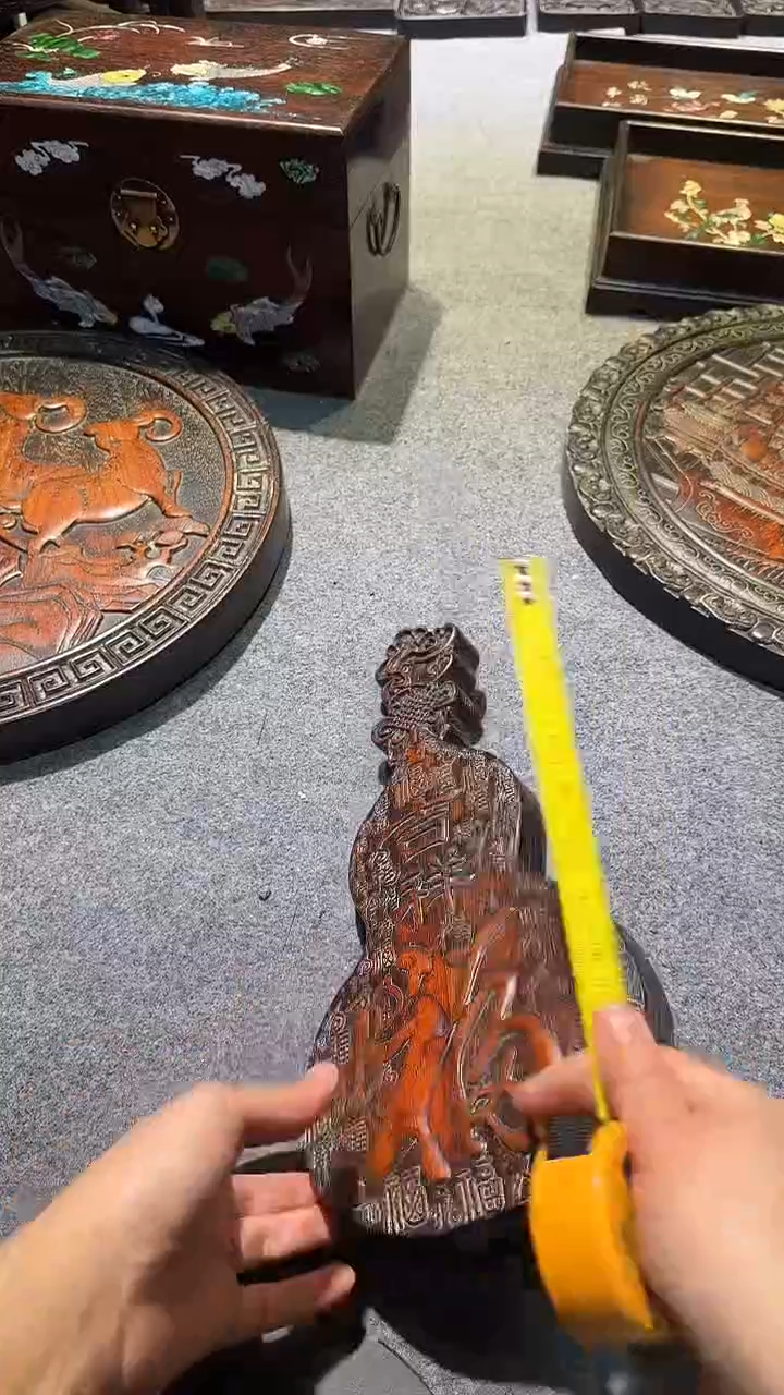木紫檀拆件雕刻板以直播间实物为准微瑕老物件