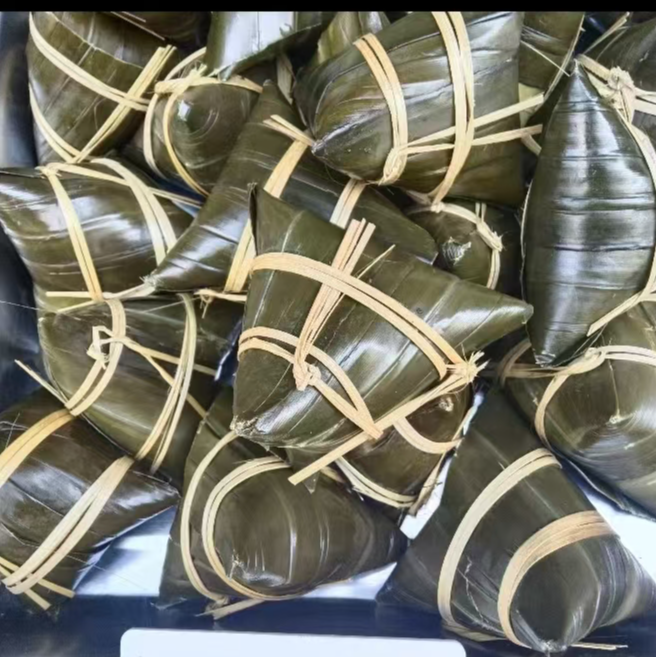 手工新鲜红豆哈喽叶五花肉粽真空包装端午特色美食