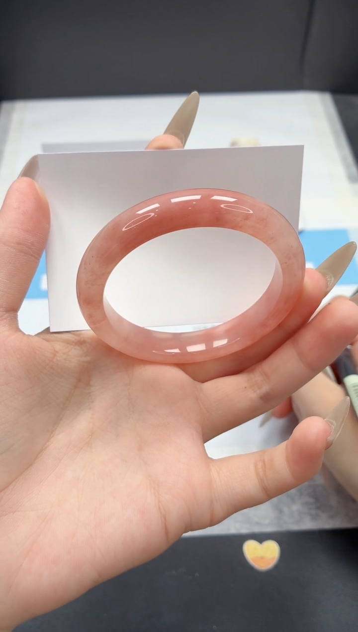 石英质玉手镯未镶嵌73/桃花54.5