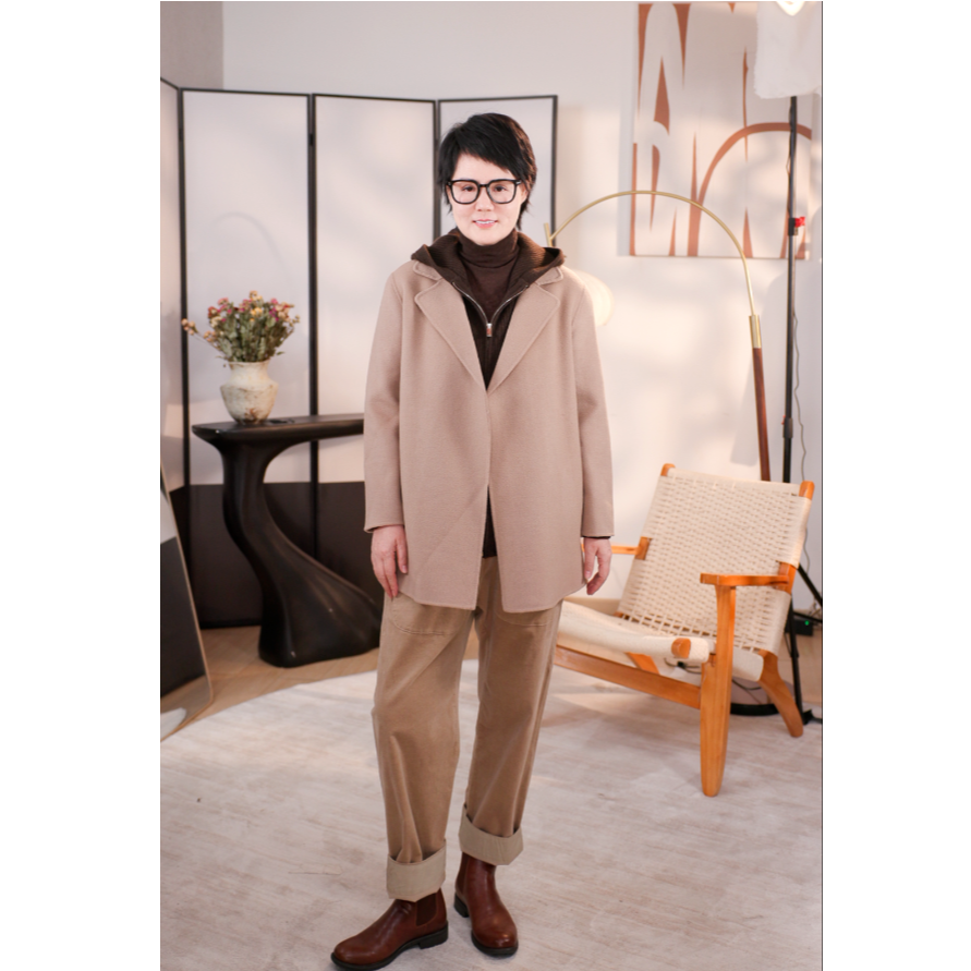 【子溪说衣】秋冬新品女装 羊毛羊绒翻领短款大衣外套ZJBYH-WJ168