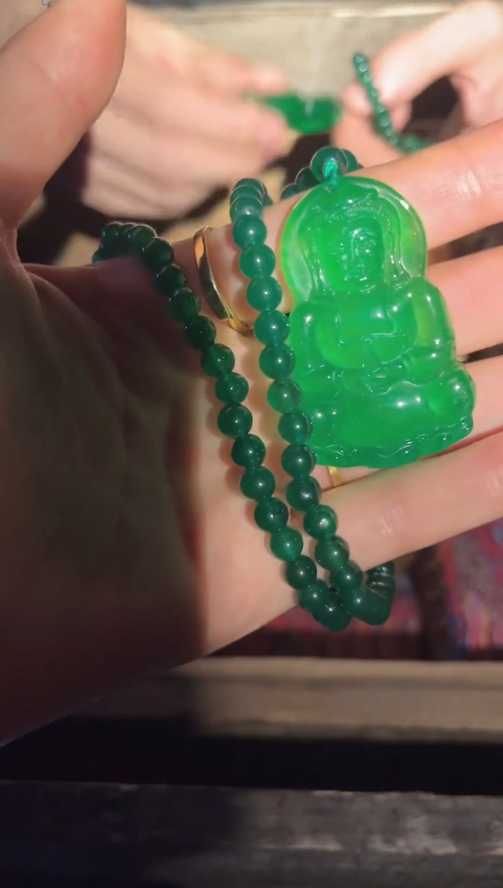 【闪购商品】【闪购商品】绿色观音项链