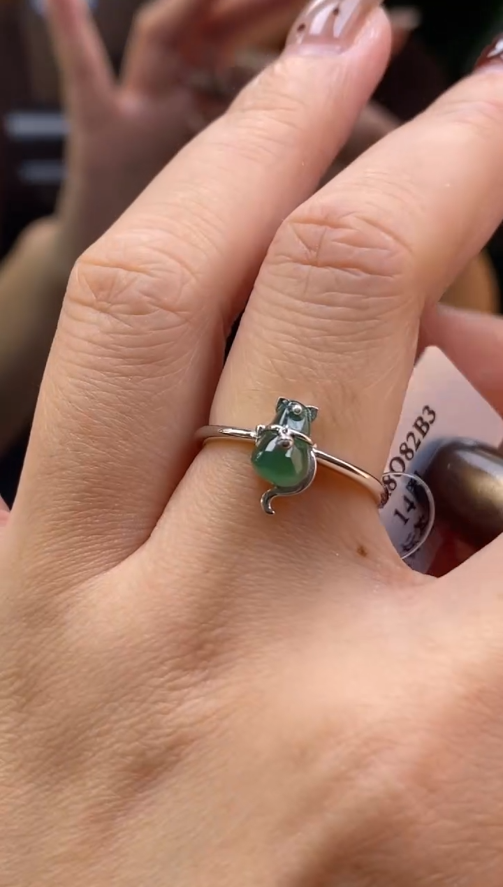 颈饰银S925镶嵌翡翠净货16893