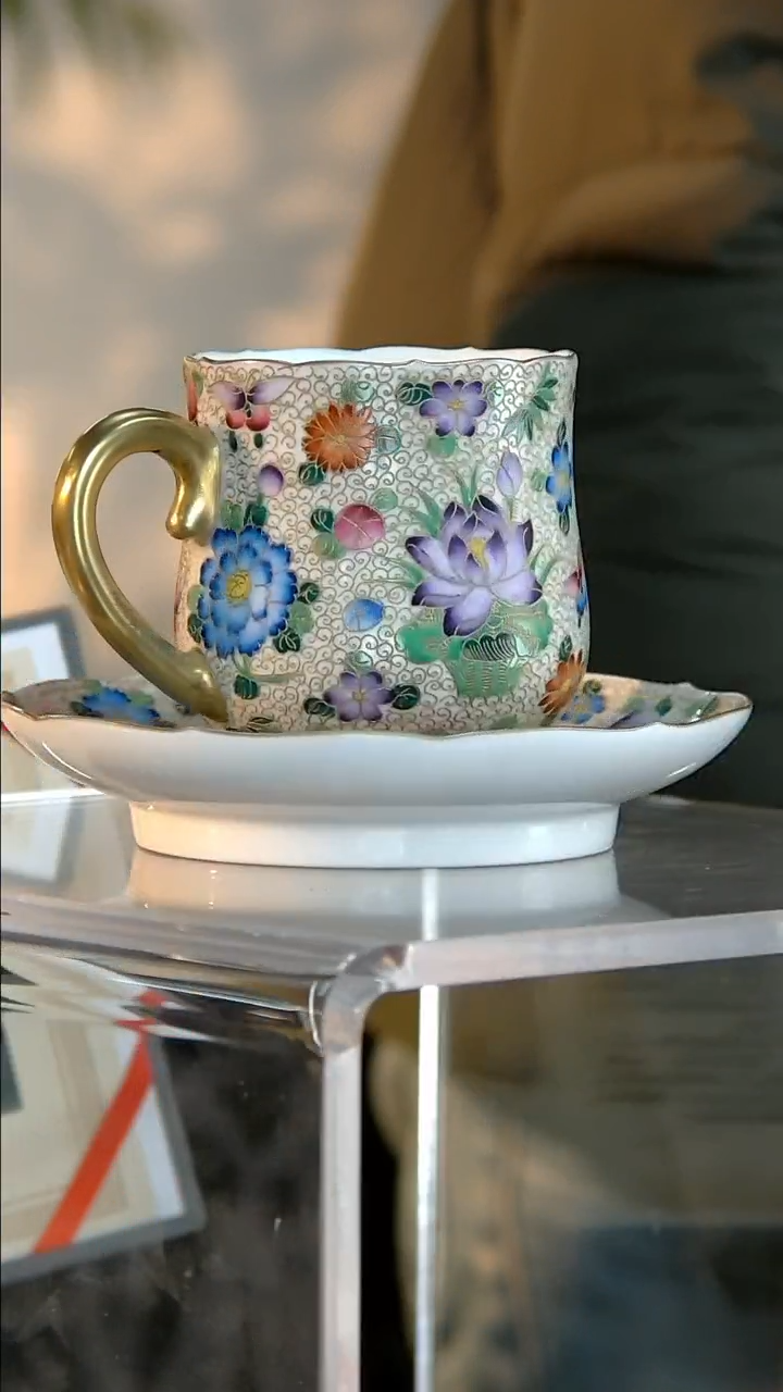 【闪购商品】杯子A39【人间瓷画】金丝珐琅