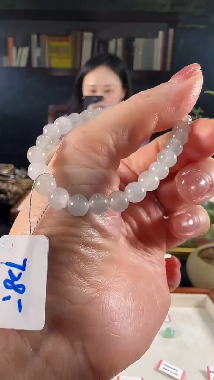 【闪购商品】翡翠手串未镶嵌天然缅甸翡翠冰底圆珠手串