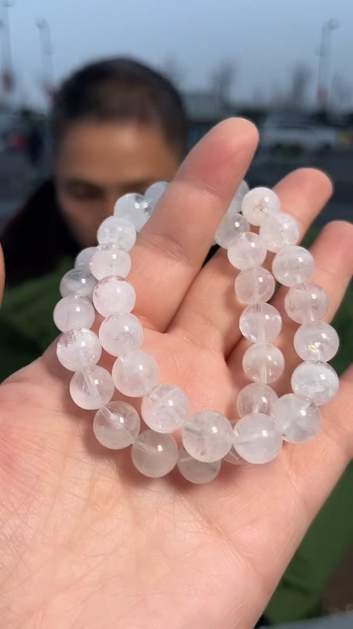 【闪购商品】水晶手链未镶嵌天然白幽灵手串多样性发一10mm