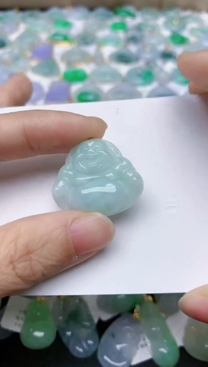 【闪购商品】翡翠颈饰18K金镶嵌天然翡翠A货    