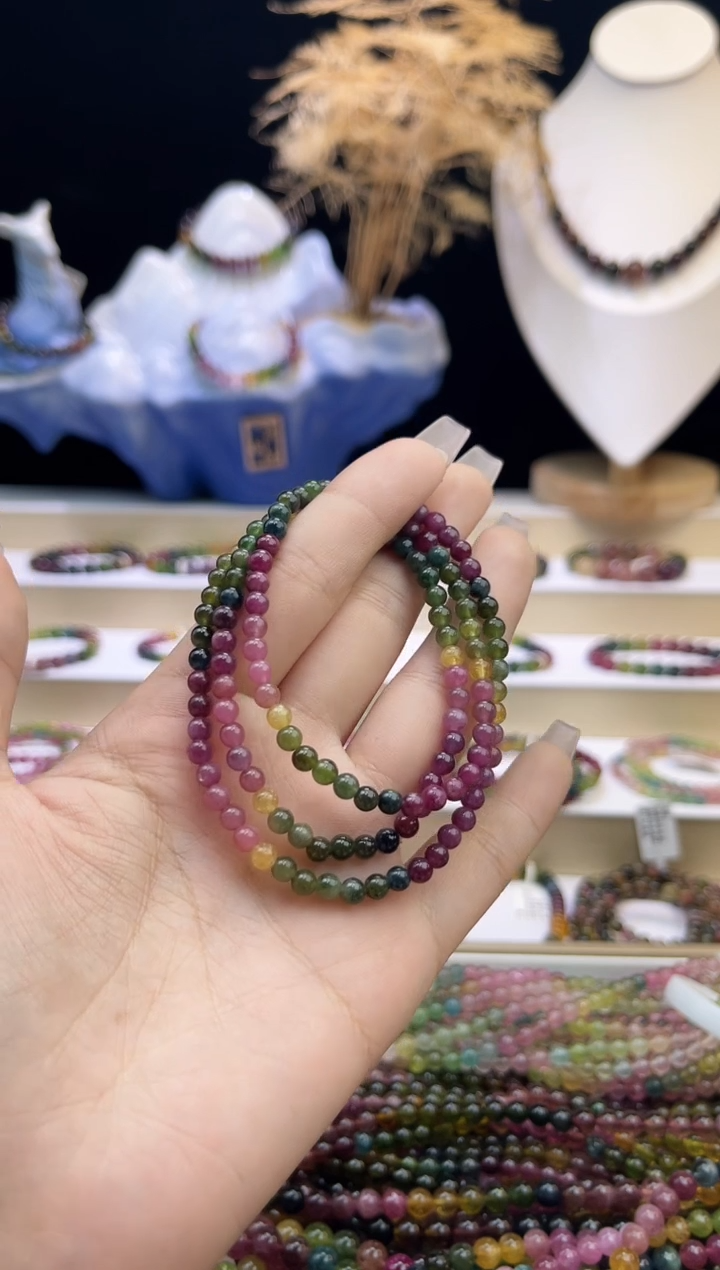 【闪购商品】碧玺/未镶嵌4mm+碧玺多圈多样性发货