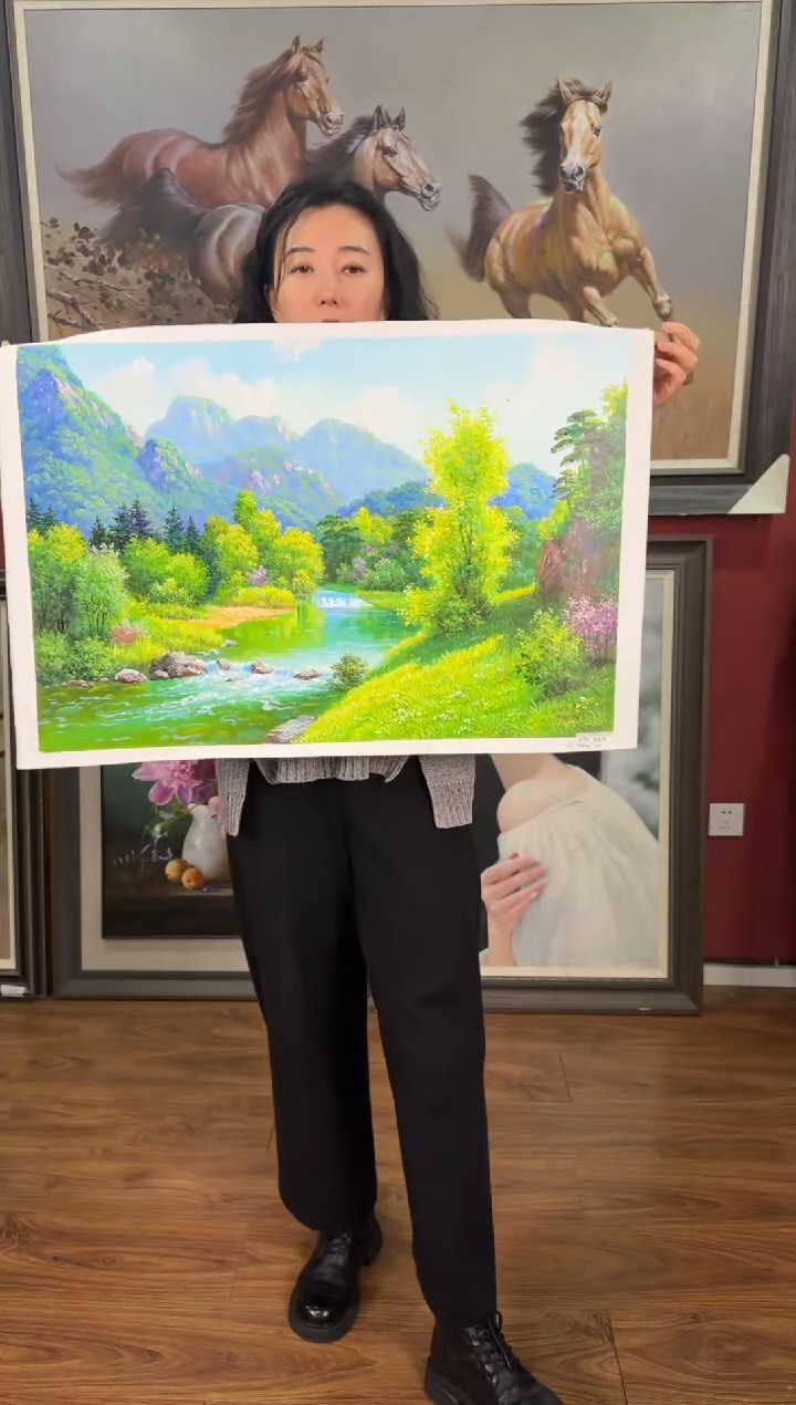 油画【21号】约50*70cm丨朝鲜原创纯手绘孤品油画丨顺丰包邮