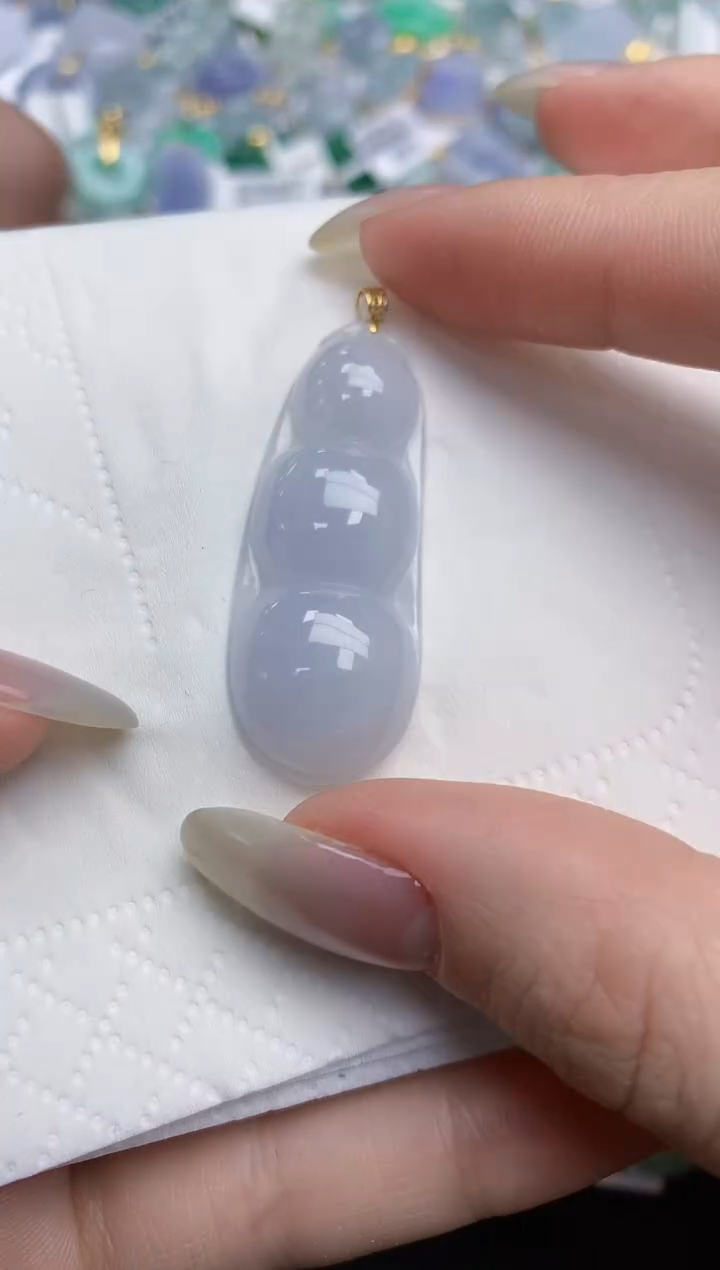 【闪购商品】翡翠颈饰18K金镶嵌天然缅甸翡翠A货