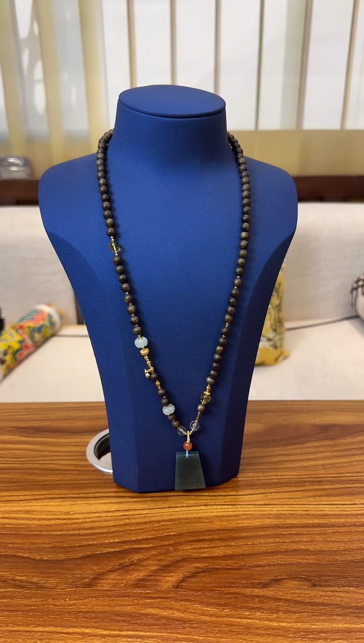 颈饰未镶嵌翡翠设计款无事牌吊坠-594041