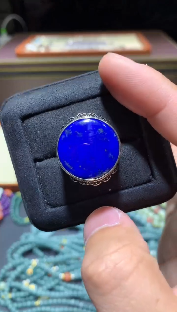【闪购商品】青金石戒指未镶嵌H51【所见即所得】