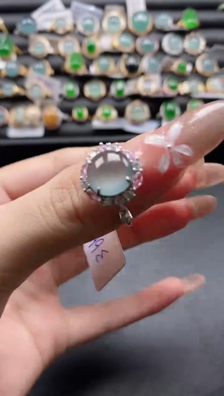 【闪购商品】翡翠戒指银S925镶嵌11111
