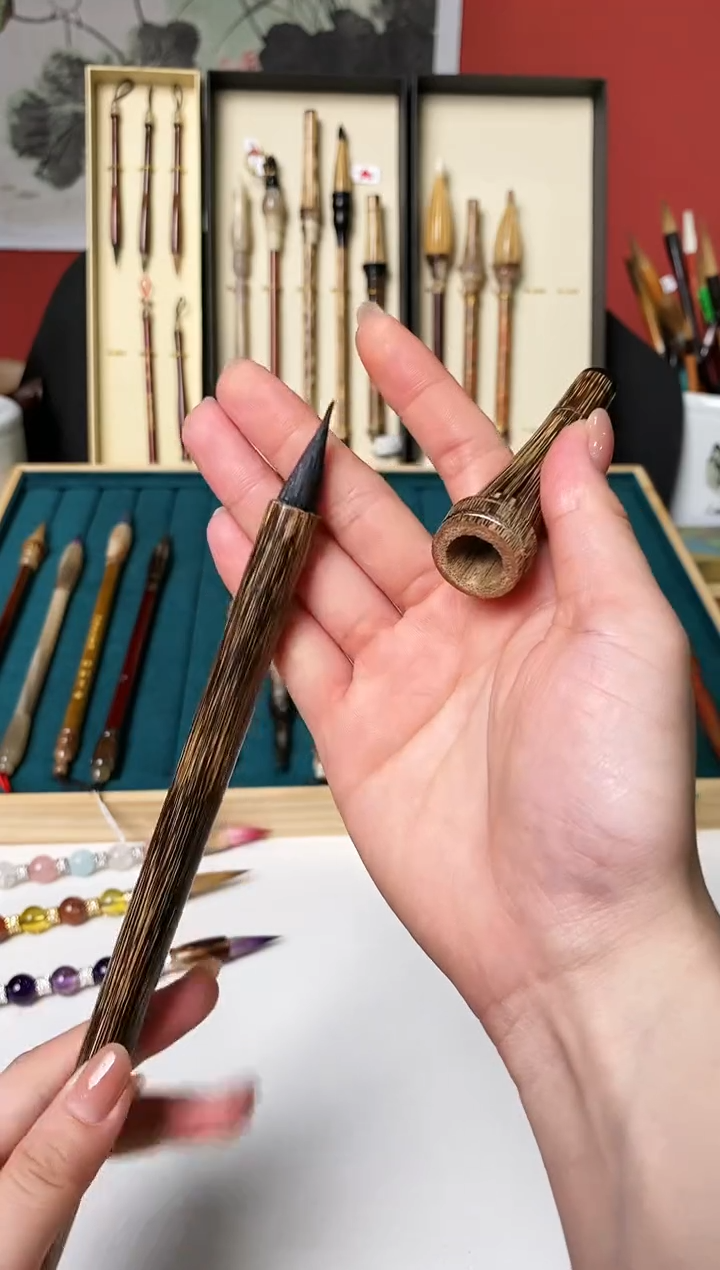 孤品毛笔支持清水试笔 蘸墨不退