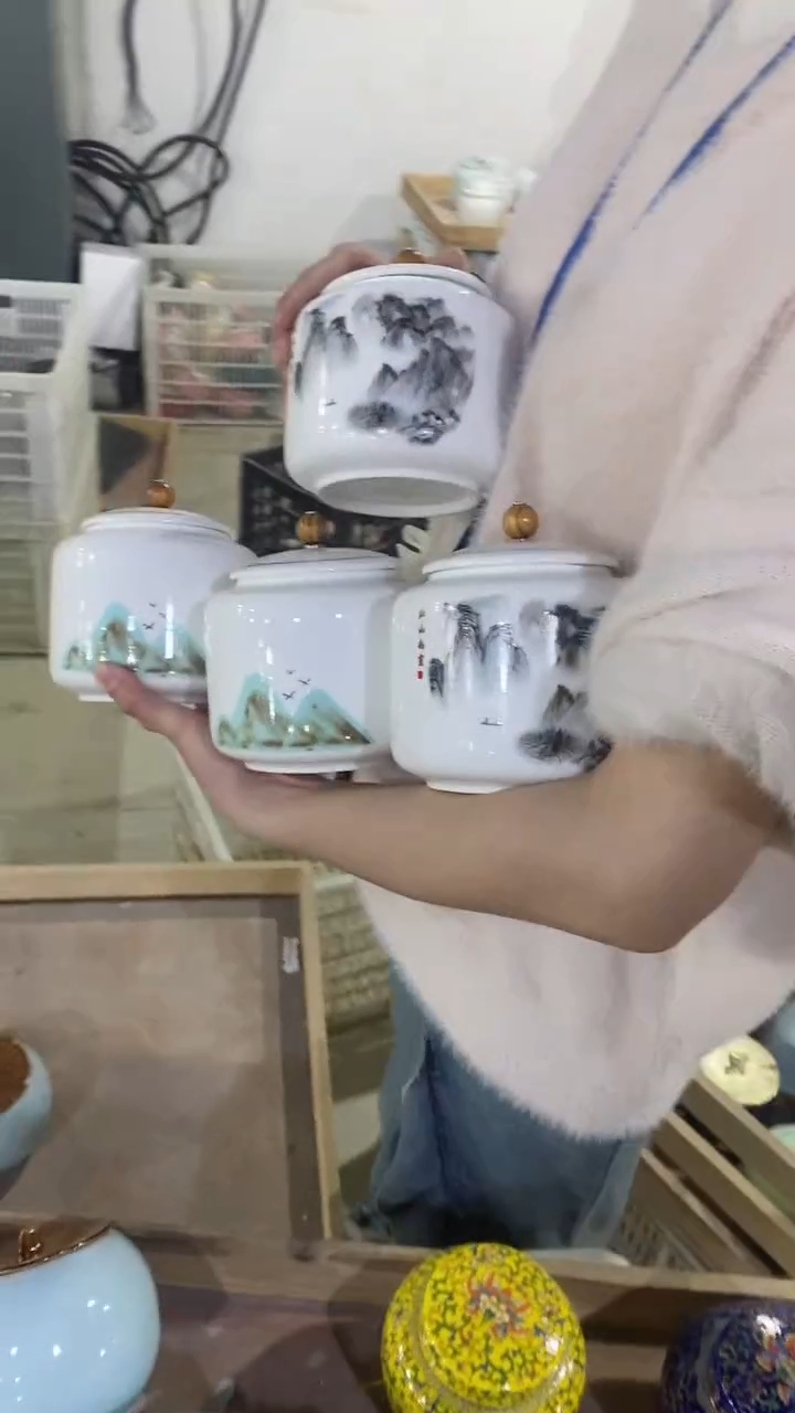 【闪购商品】罐陶瓷茶叶罐存茶罐密封罐