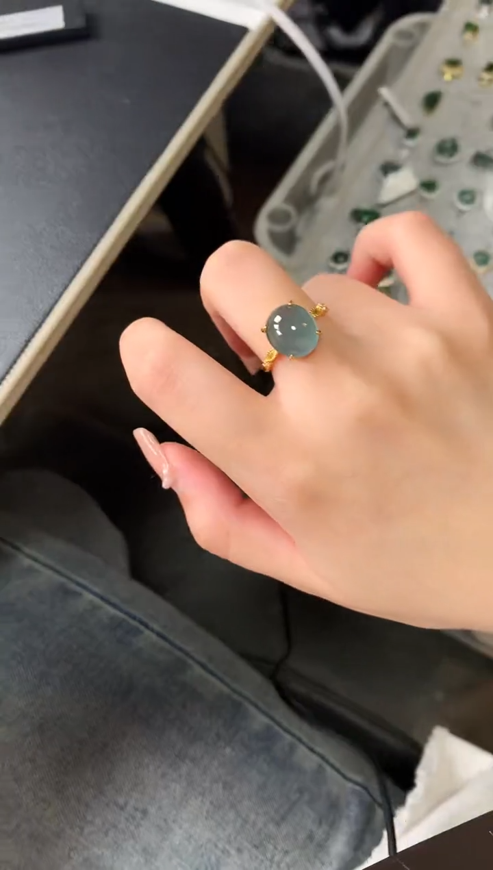 【闪购商品】翡翠戒指银S925镶嵌5214124