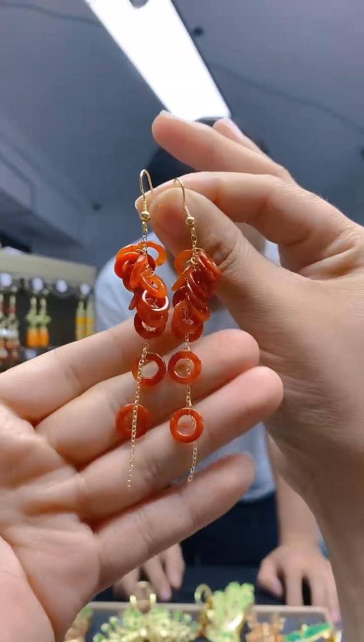 【闪购商品】翡翠耳饰合金426翡翠耳钩