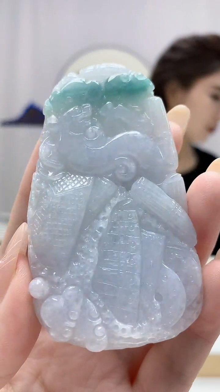 未镶嵌定制翡翠4829DD-毛货挂件59