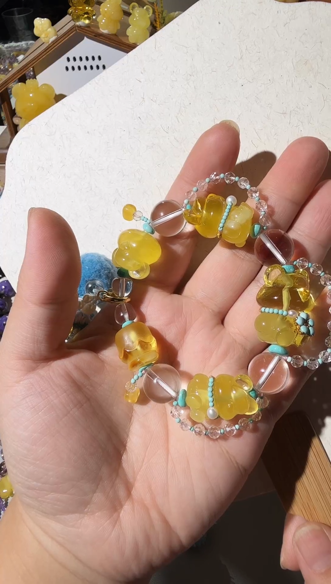 手链蜜蜡未镶嵌蜜蜡小熊手链