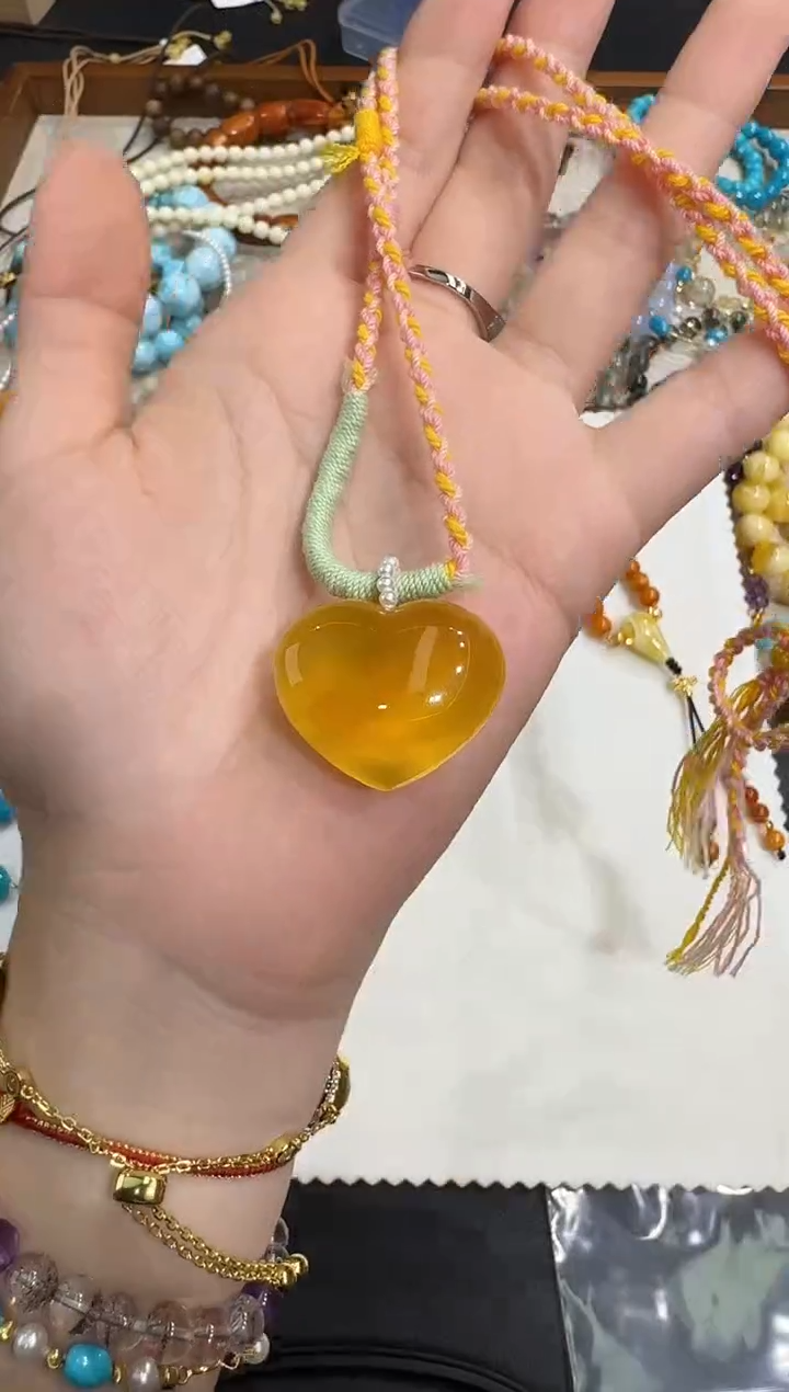 琥珀颈饰未镶嵌X1203-1195-85