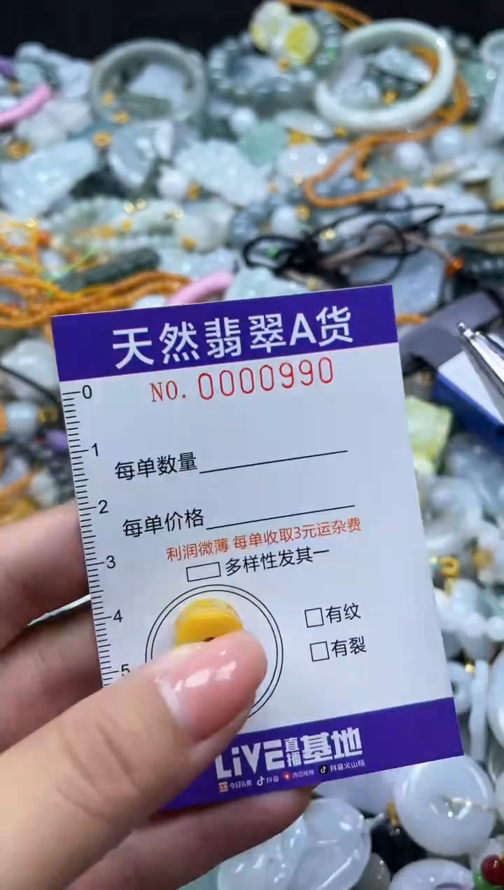 翡翠未镶嵌颈饰00990