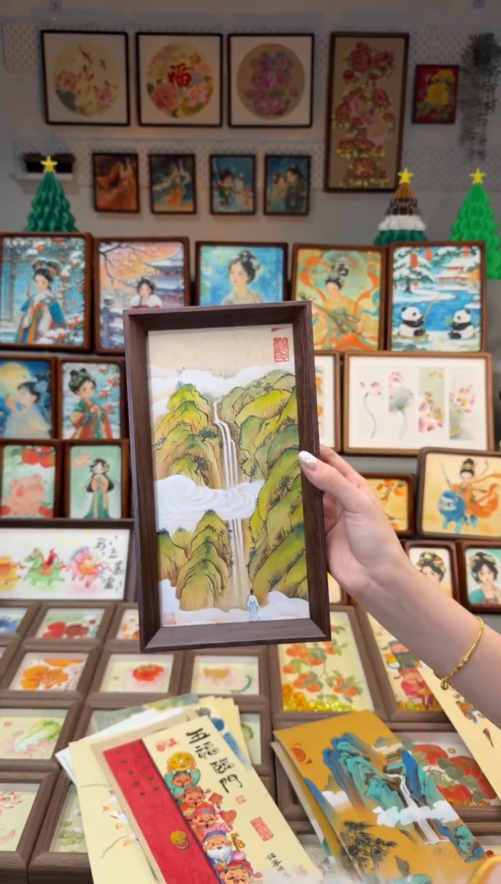 国画高山流水 手绘国画27