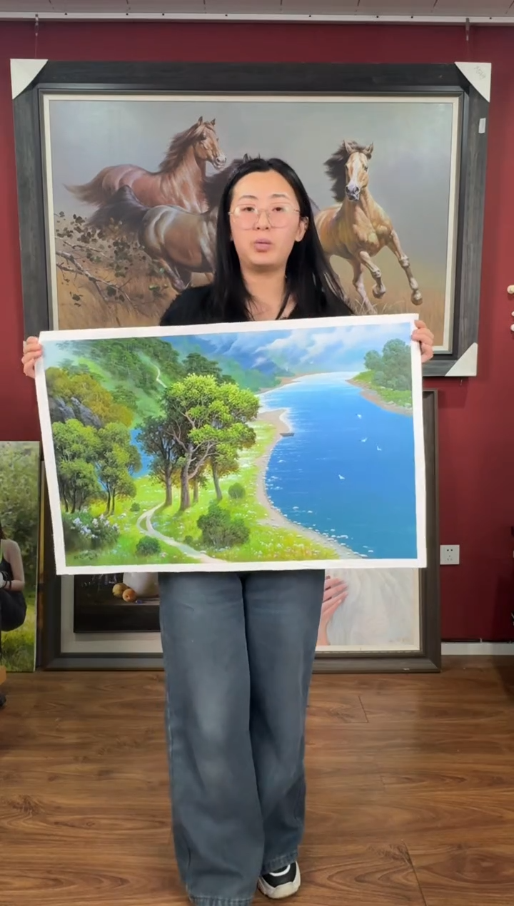 油画【88号】约50*70cm丨朝鲜原创纯手绘孤品油画丨顺丰包邮