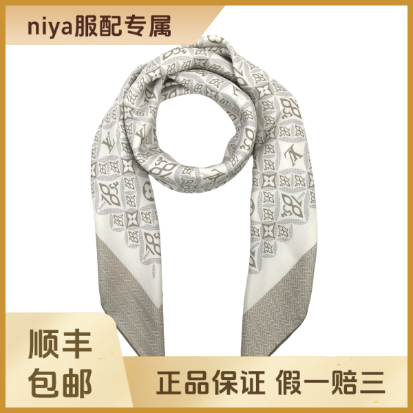 妃鱼/路易威登/真丝/丝巾/95新/凡0510