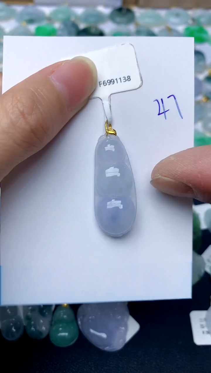 【闪购商品】翡翠颈饰18K金镶嵌47天然A货翡翠