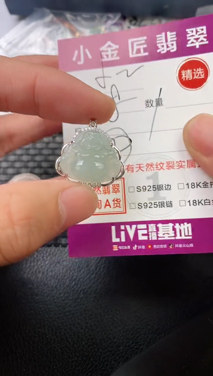 翡翠银S925镶嵌颈饰小*·