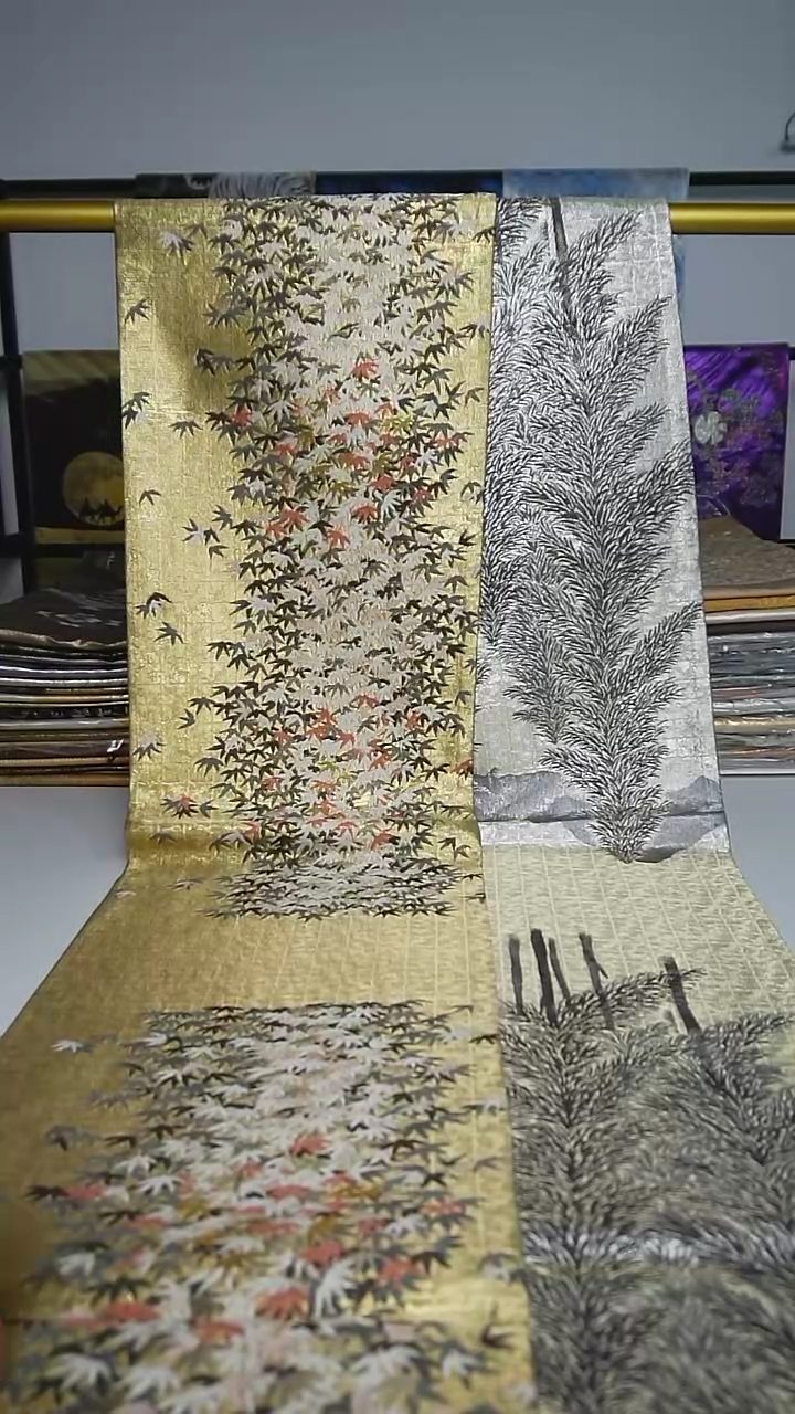 织绣33 双面全通竹子松树