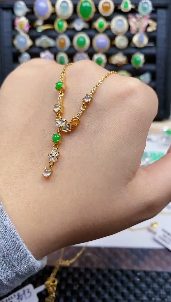 银S925镶嵌戒指翡翠179