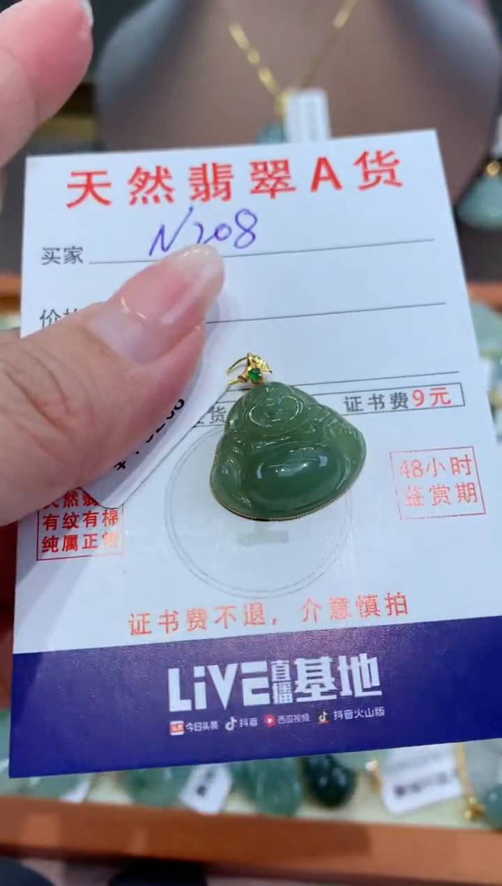 【闪购商品】翡翠颈饰未镶嵌天然翡翠A货挂件